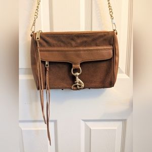 Rebecca Minkoff Big Mac Brown Suede Crossbody Bag